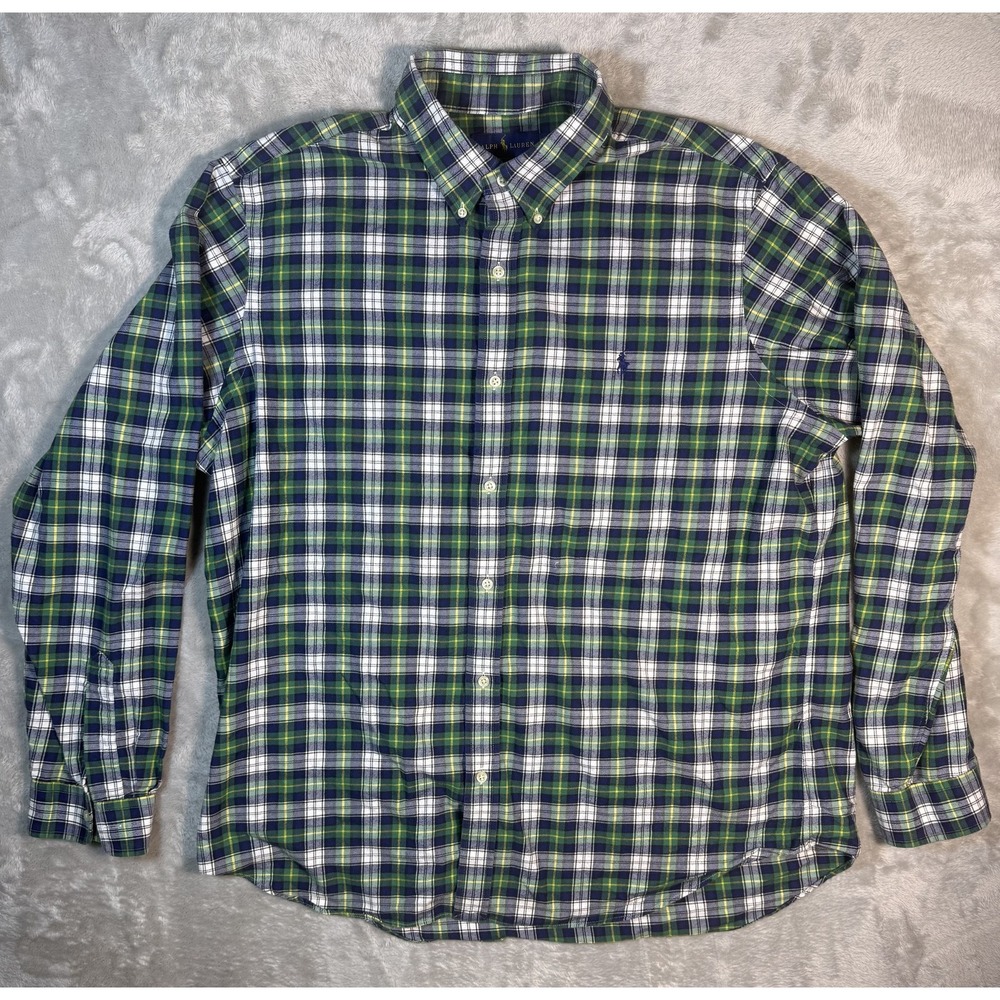 Ralph Lauren Shirt Mens 2XL Plaid Classic Fit Performance Flannel Button Down